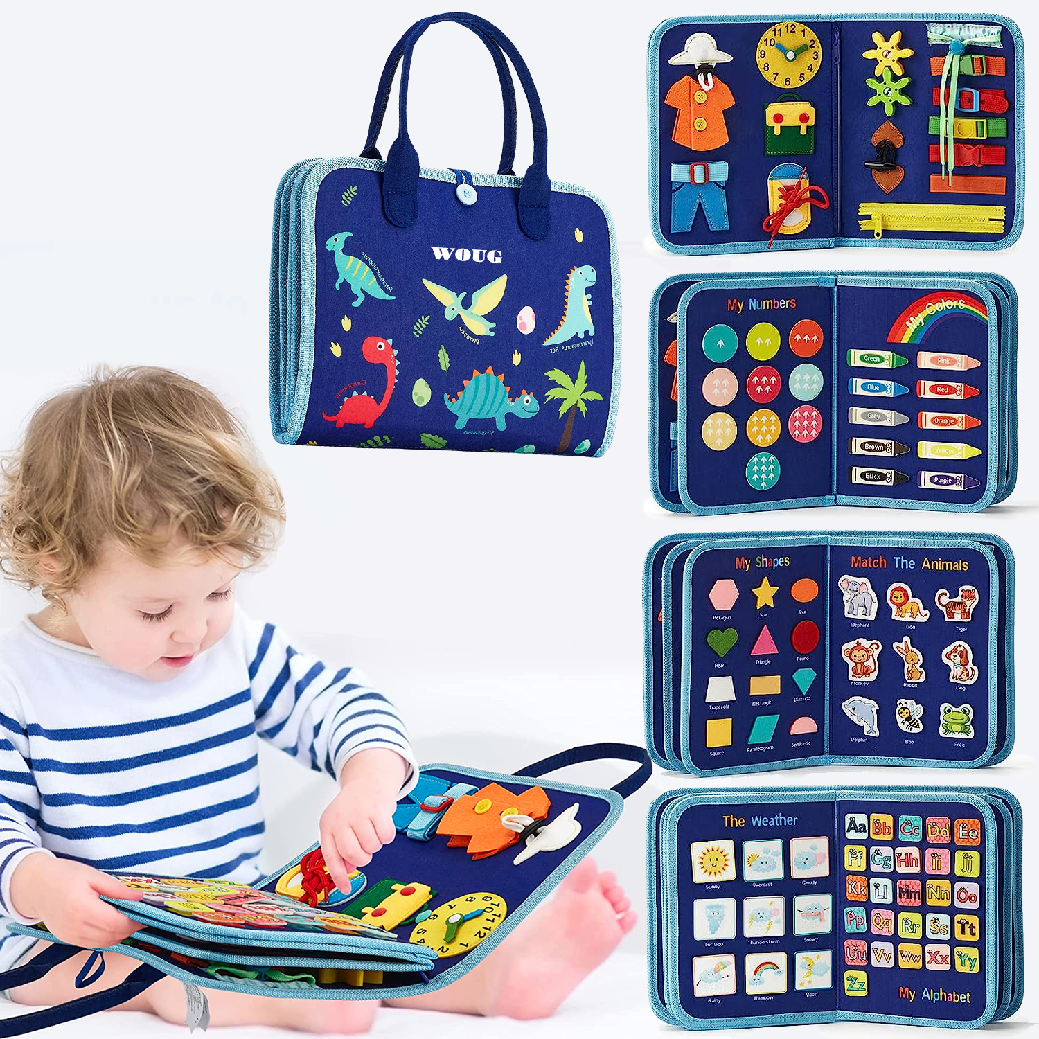 Travel Accessories For Toddlers - Montessori Toys Busy Board Toddler Sensory