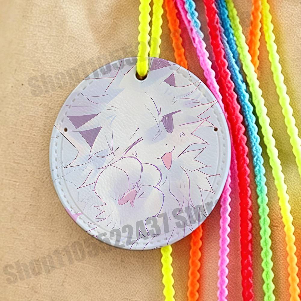 Luggage Tag Leather - Cute B-boykisser Silly Cat Creative Luggage