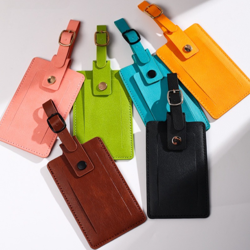 Luggage Tag Leather - PU Leather Luggage Tag Suitcase Address