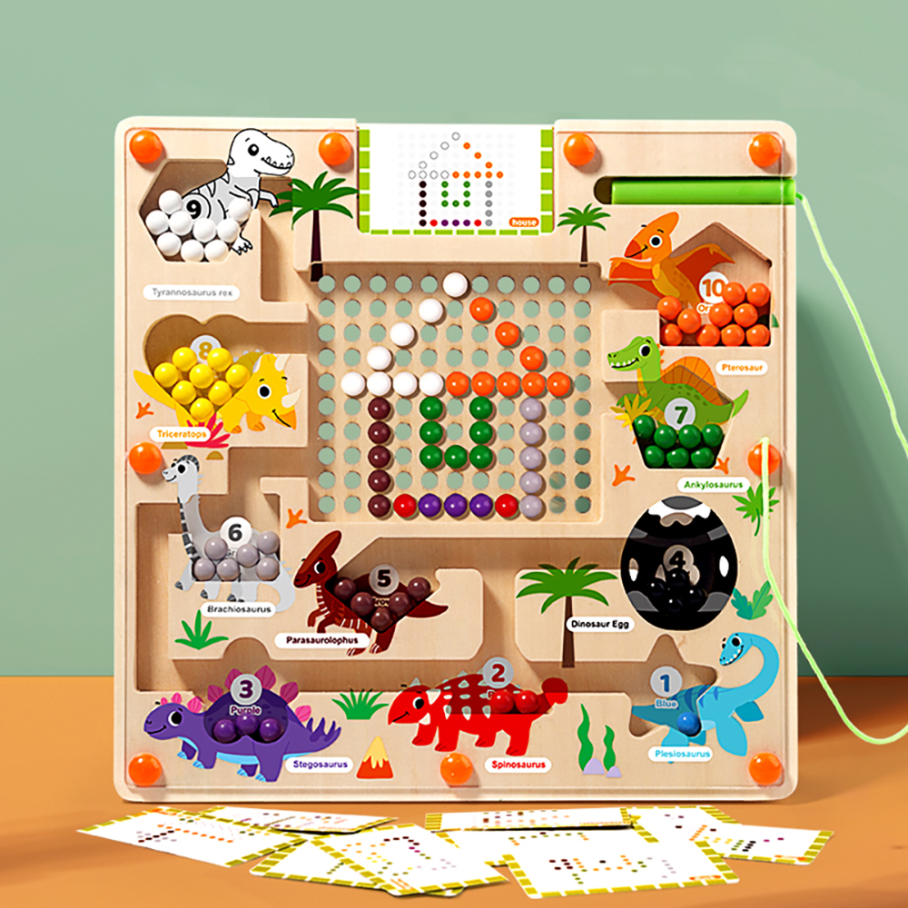 Travel Accessories For Toddlers - Magnetic Color and Number Maze Montessori