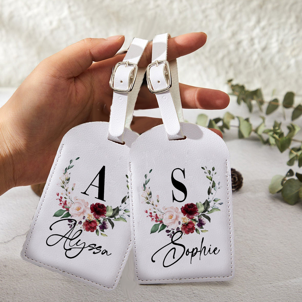 Luggage Tag Leather - Personalised Pu Leather Luggage Custom Name