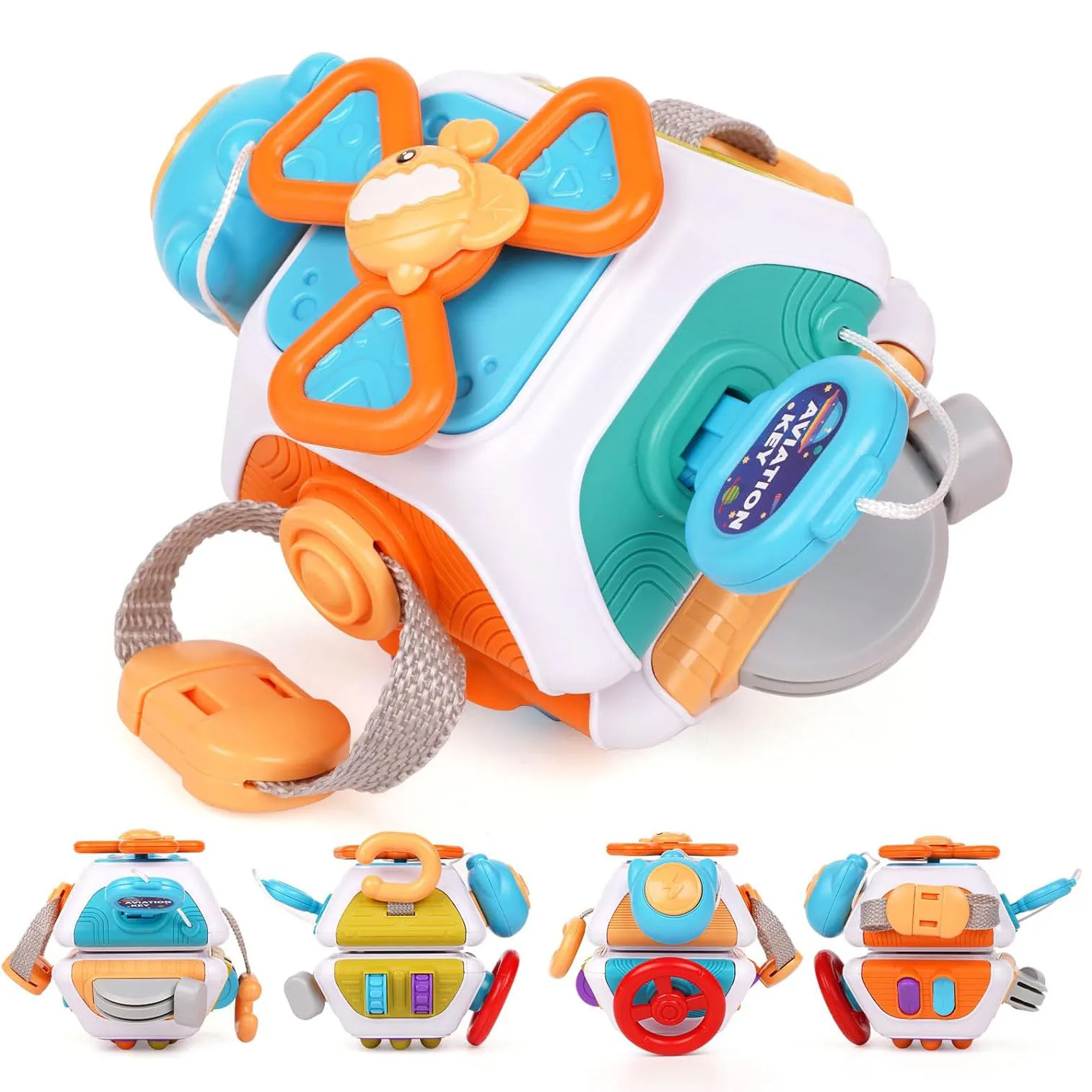 Travel Accessories For Toddlers - Baby Busy Board Cube Montessori Sensory