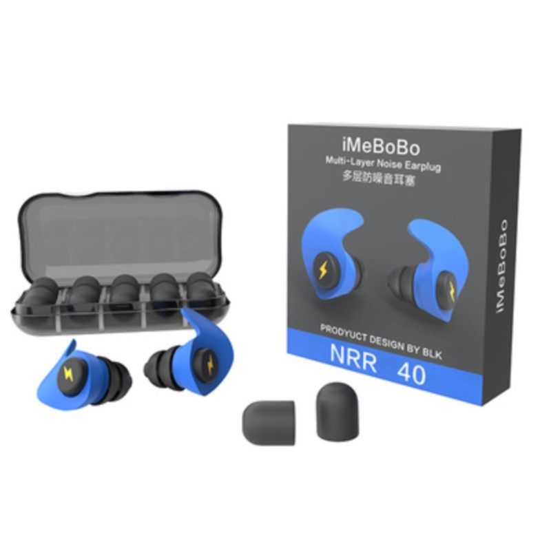 Earplug Set Foam - 1 Set Silicone+Sponge Sleeping Ear Plugs