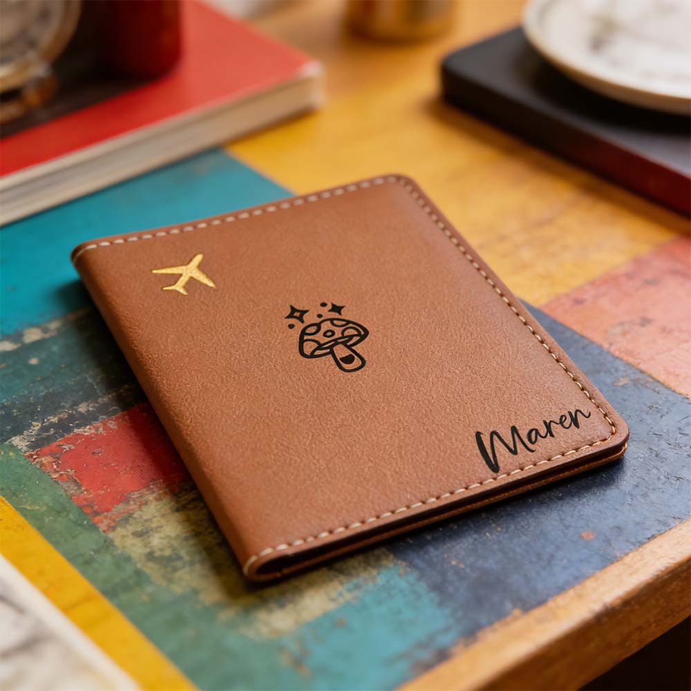 Travel Accessories Meaning - 1pc Personalized Name Passport Cover Engagement