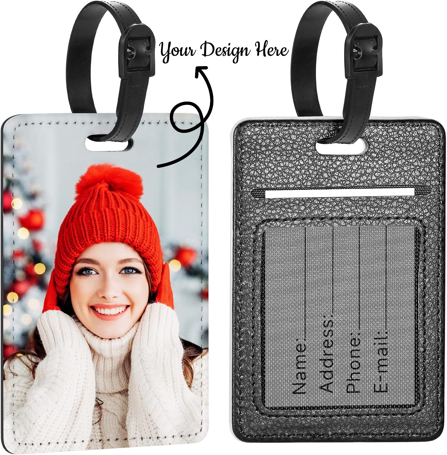 Personalized PU Leather Luggag - Luggage Tag Leather ulasan dan harga