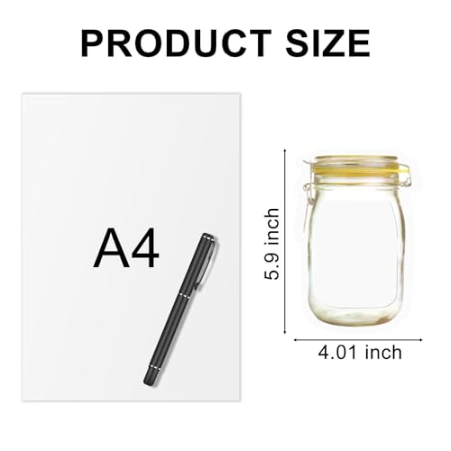 16Pcs Mason Jar Bags 5 oz - Re - Travel Ziplock Bags ulasan dan harga