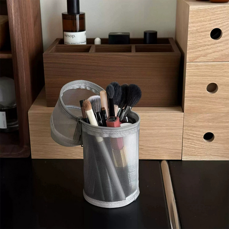 Portable Mesh Dual‑Use Makeup  - Travel Accessories Toiletries ulasan dan harga