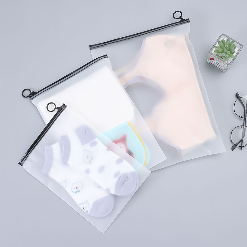 500Pcs/Lot Frosted Zipper Bag  - Travel Ziplock Bags ulasan dan harga