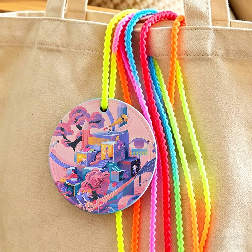 Fantasy Dream Illustration Cre - Luggage Tag Leather ulasan dan harga