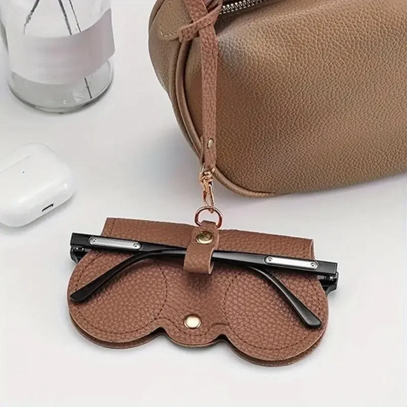 1pc Litchi Embossed Glasses Co - Travel Reading Accessories ulasan dan harga