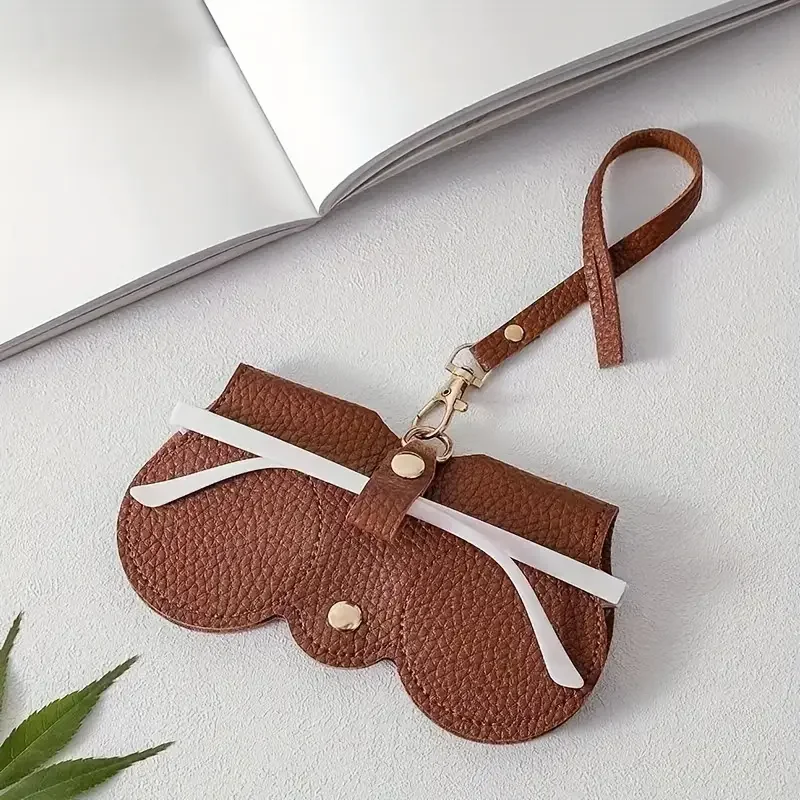 1pc Litchi Embossed Glasses Co - Travel Reading Accessories ulasan dan harga
