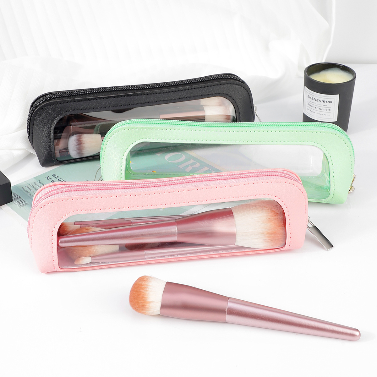 Small Clear PU Leather Travel  - Travel Accessories Toiletries ulasan dan harga