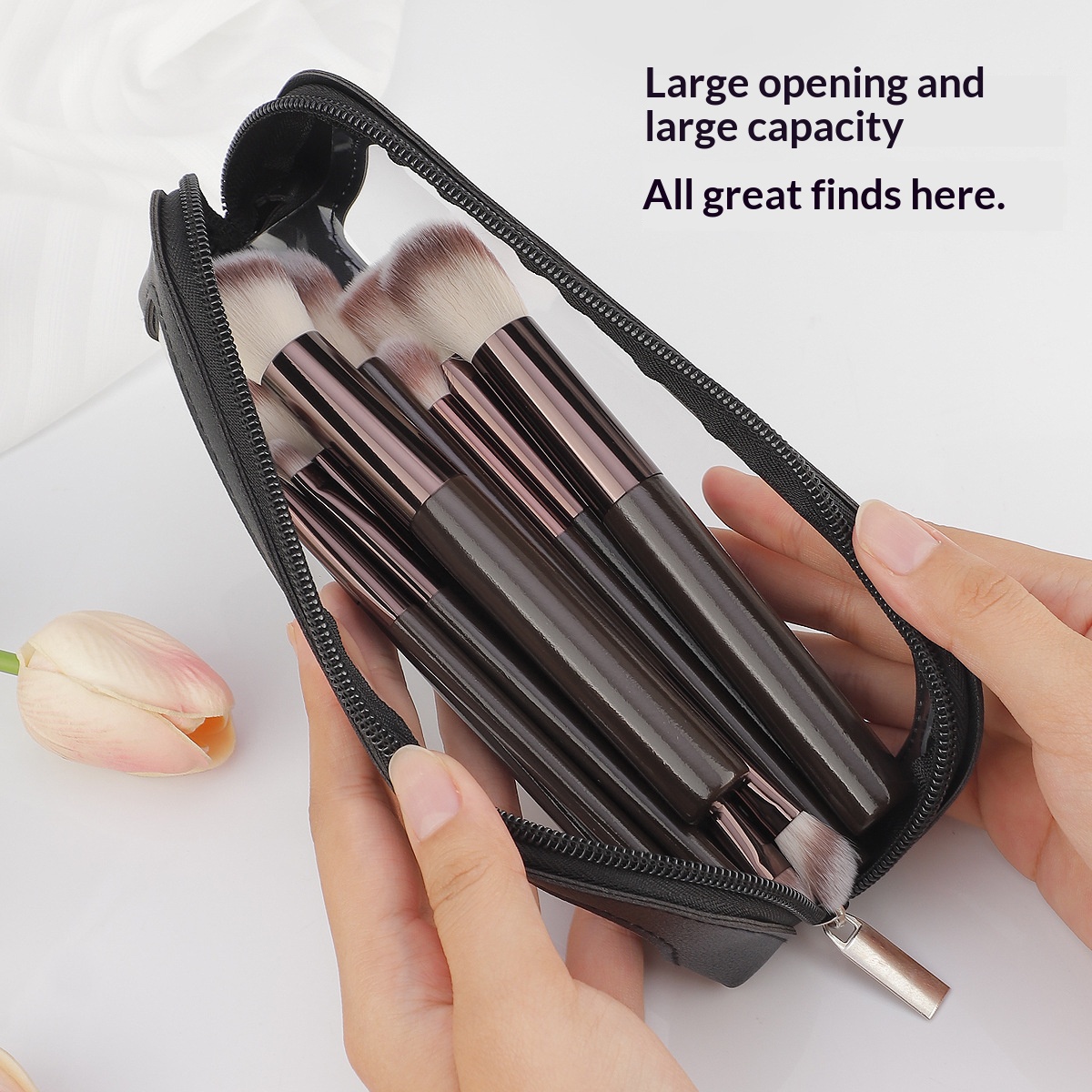 Small Clear PU Leather Travel  - Travel Accessories Toiletries ulasan dan harga
