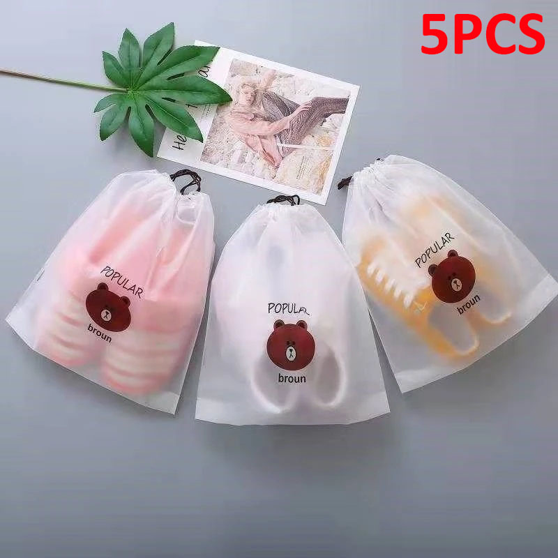 5PCS Shoe dust storage bag Zip - Travel Ziplock Bags ulasan dan harga