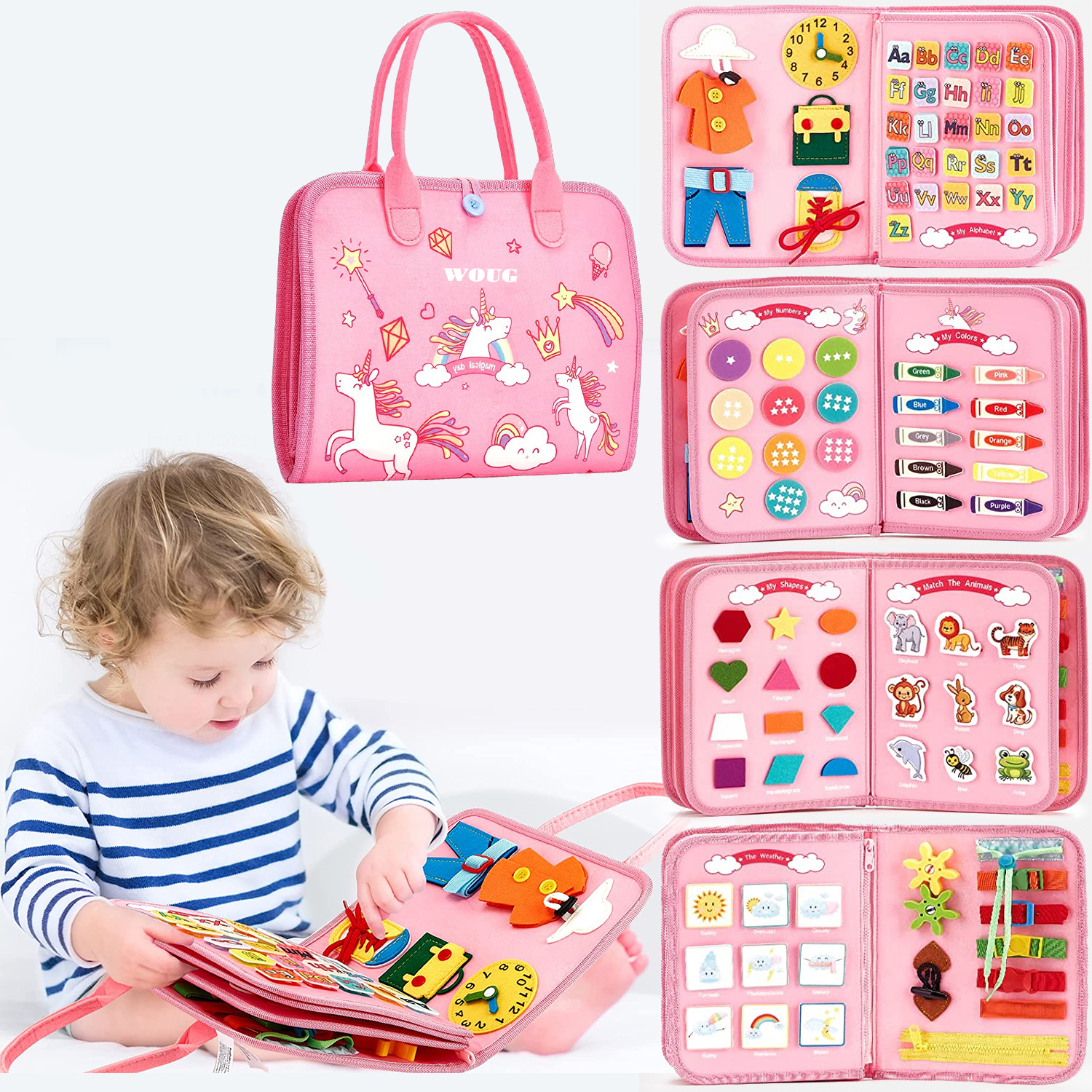 Montessori Toys Busy Board Tod - Travel Accessories For Toddlers ulasan dan harga