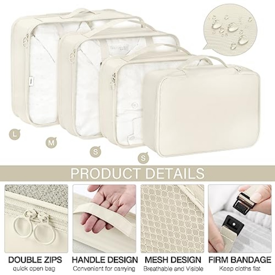 8 Set Packing Cubes for Travel - Travel Accessories Toiletries ulasan dan harga