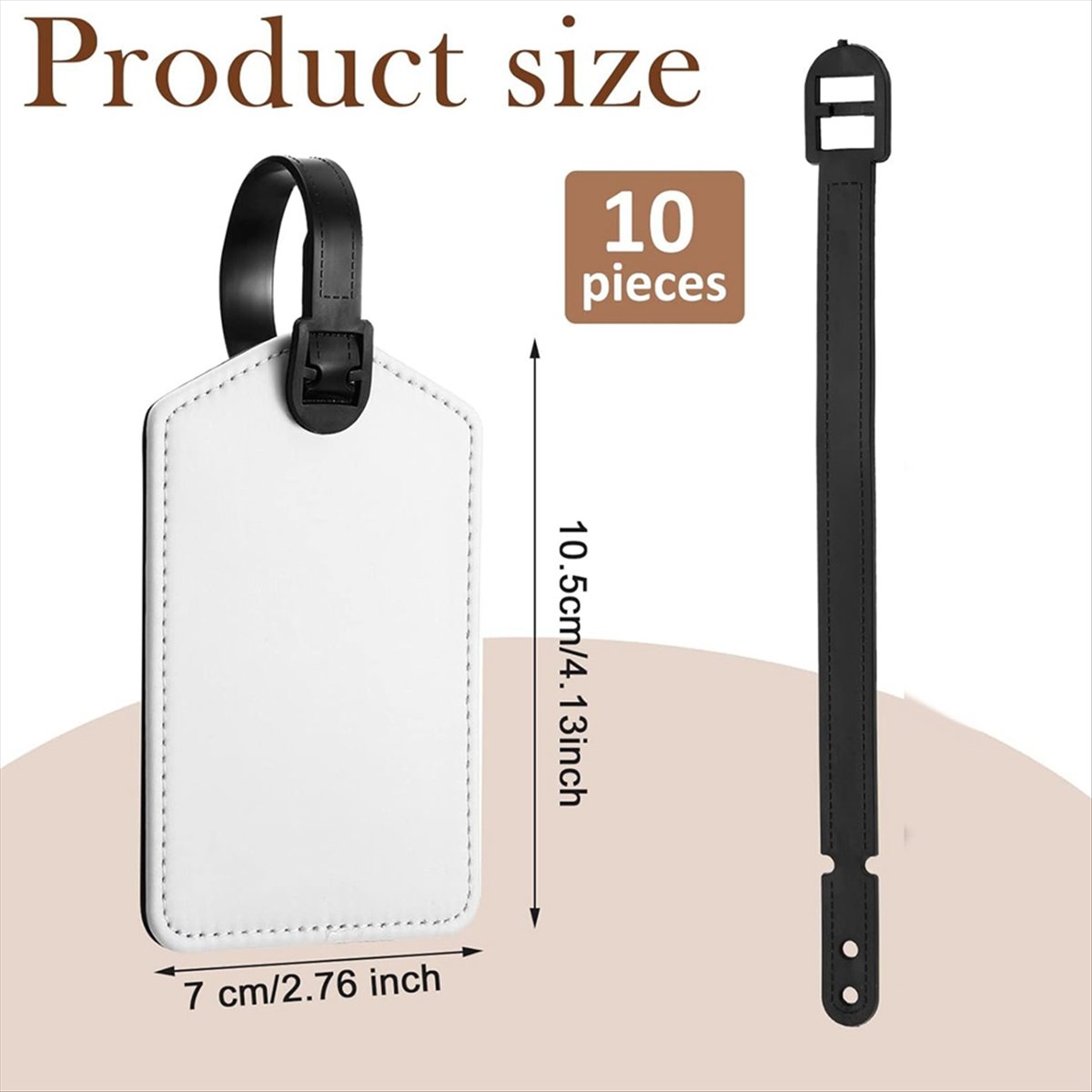 Sublimation Luggage Tags White - Luggage Tag Leather ulasan dan harga