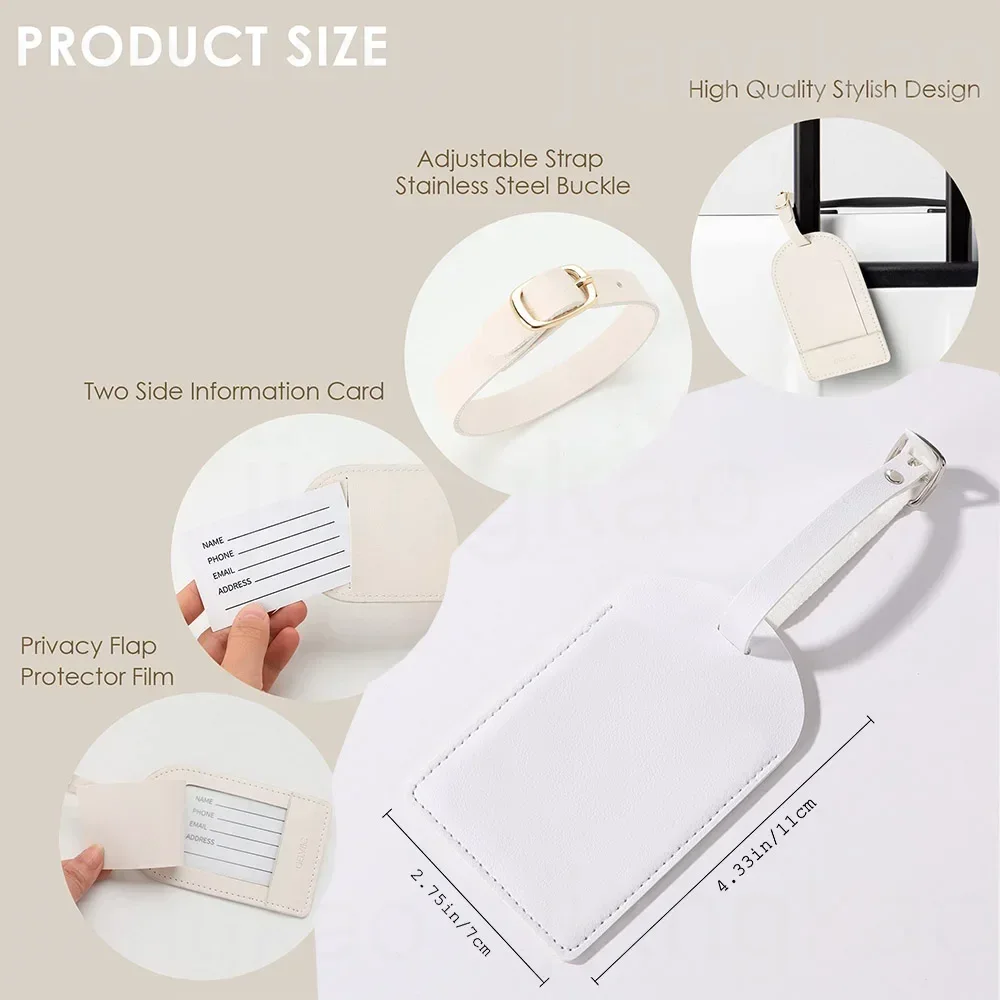 Personalized Letter with Name  - Luggage Tag Leather ulasan dan harga