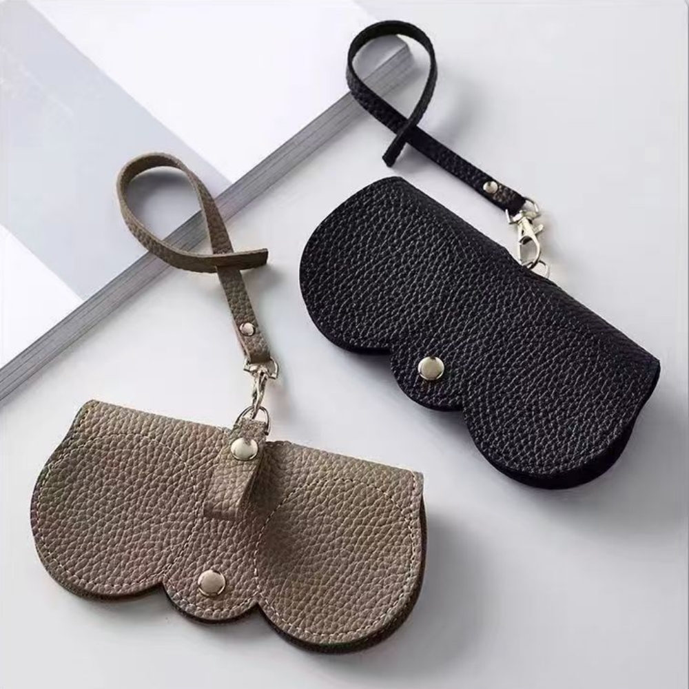 1pc Litchi Embossed Glasses Co - Travel Reading Accessories ulasan dan harga