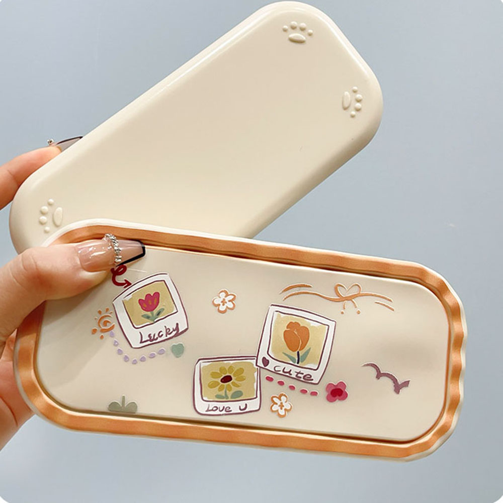 Cute Cartoon Print Glasses Box - Travel Reading Accessories ulasan dan harga