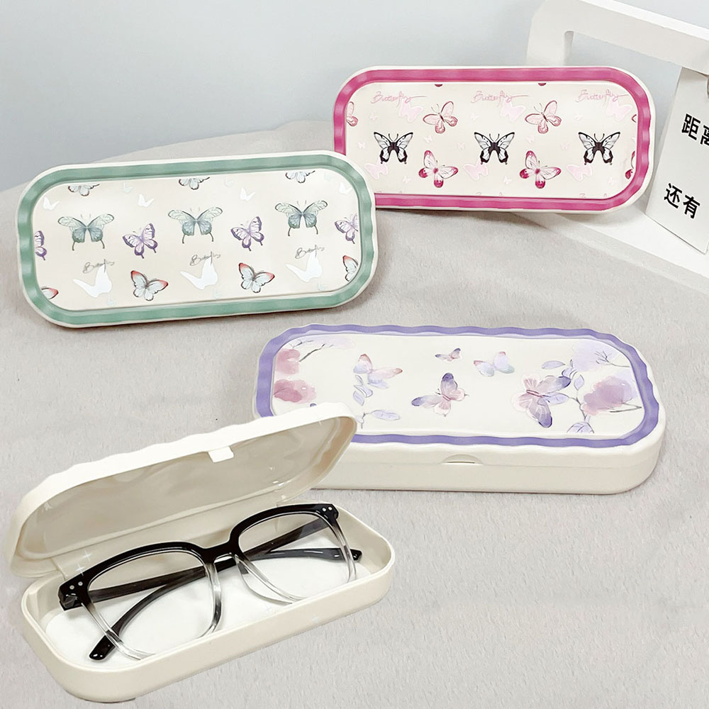 Cute Cartoon Print Glasses Box - Travel Reading Accessories ulasan dan harga