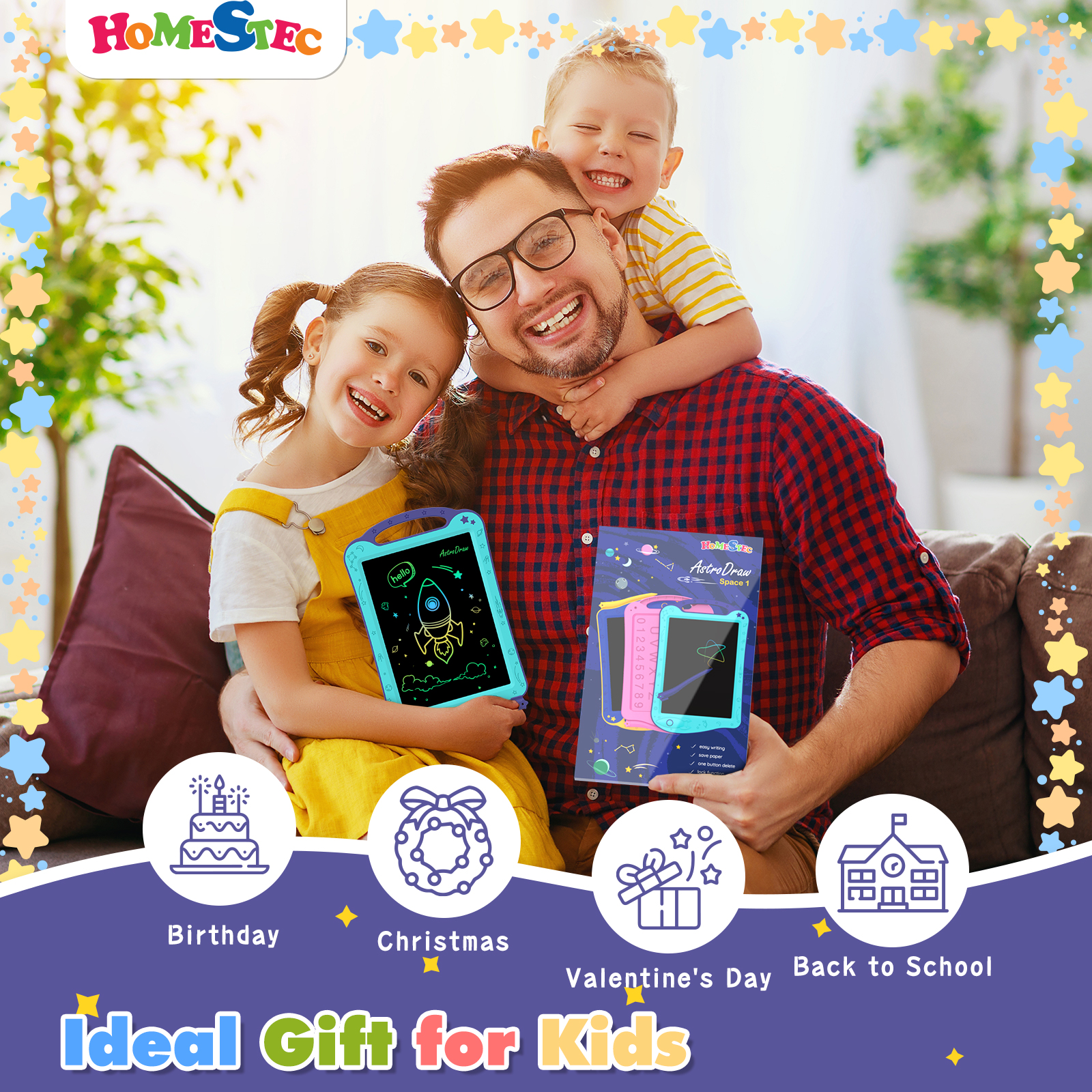 AstroDraw Colored Drawing Tabl - Travel Accessories For Toddlers ulasan dan harga