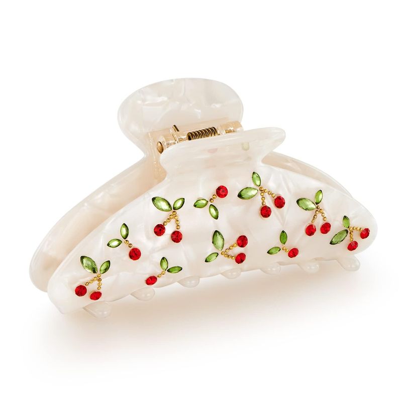 1pc Cherry hair clip, rhinesto - Quality Travel Accessories ulasan dan harga