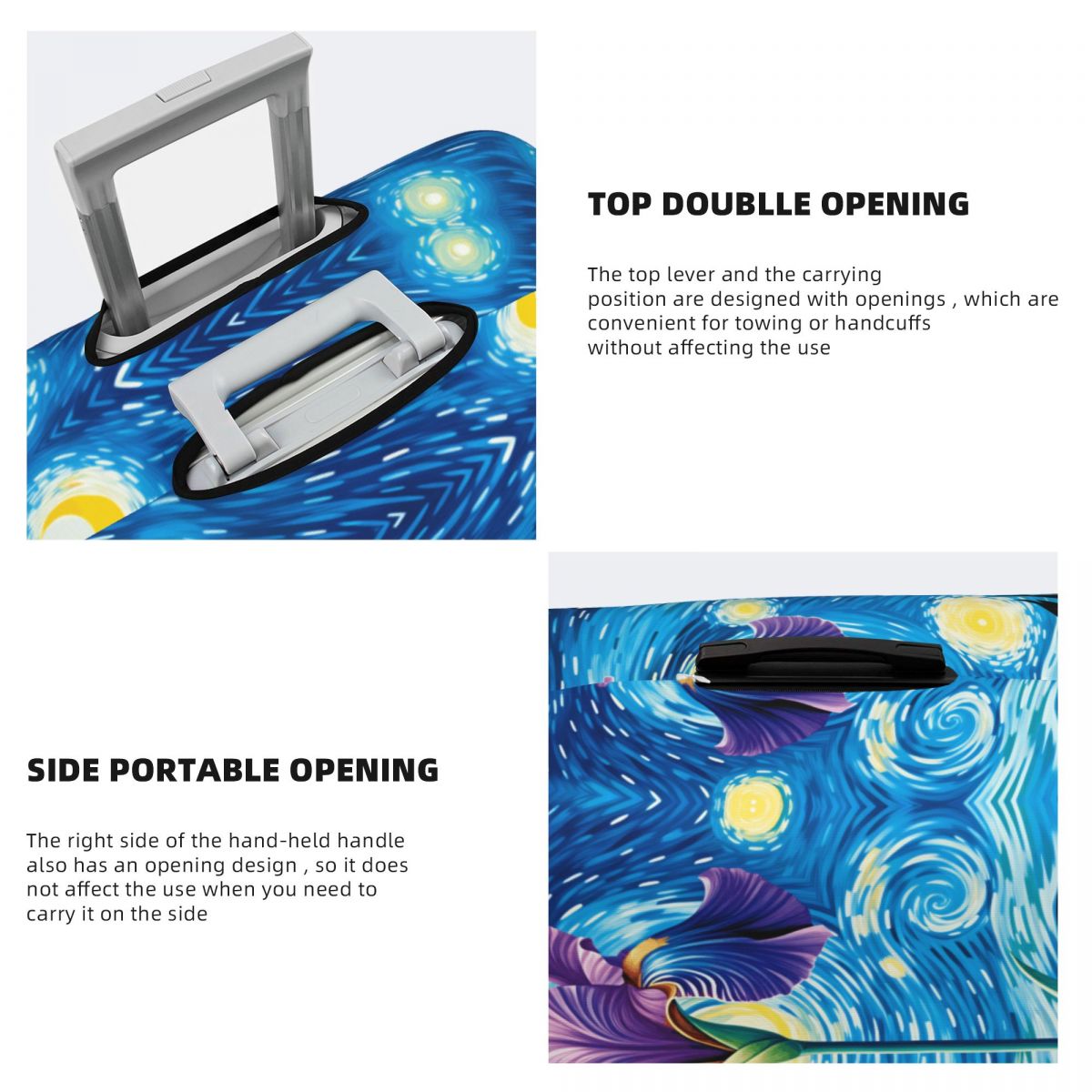 Irises With Van Gogh Starry Ni - Travel Van Accessories ulasan dan harga