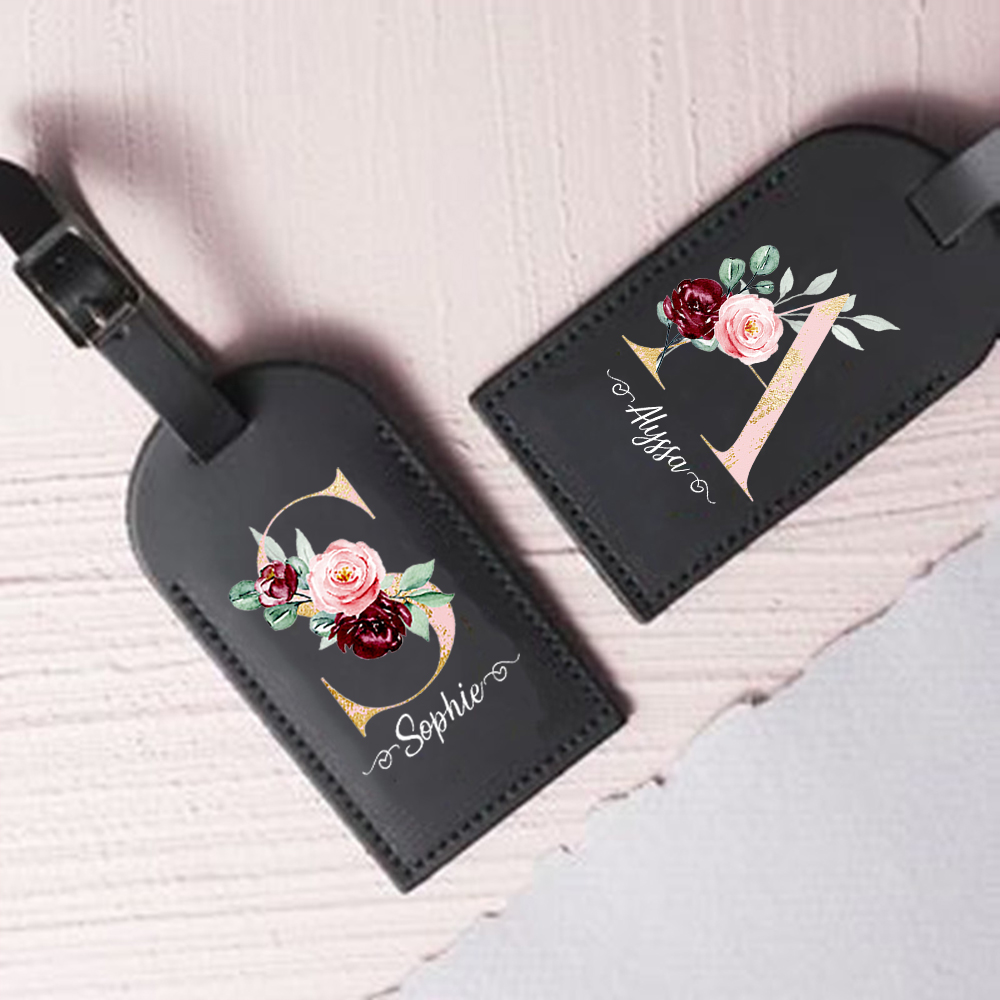 Personalised Letter with Name  - Luggage Tag Leather ulasan dan harga