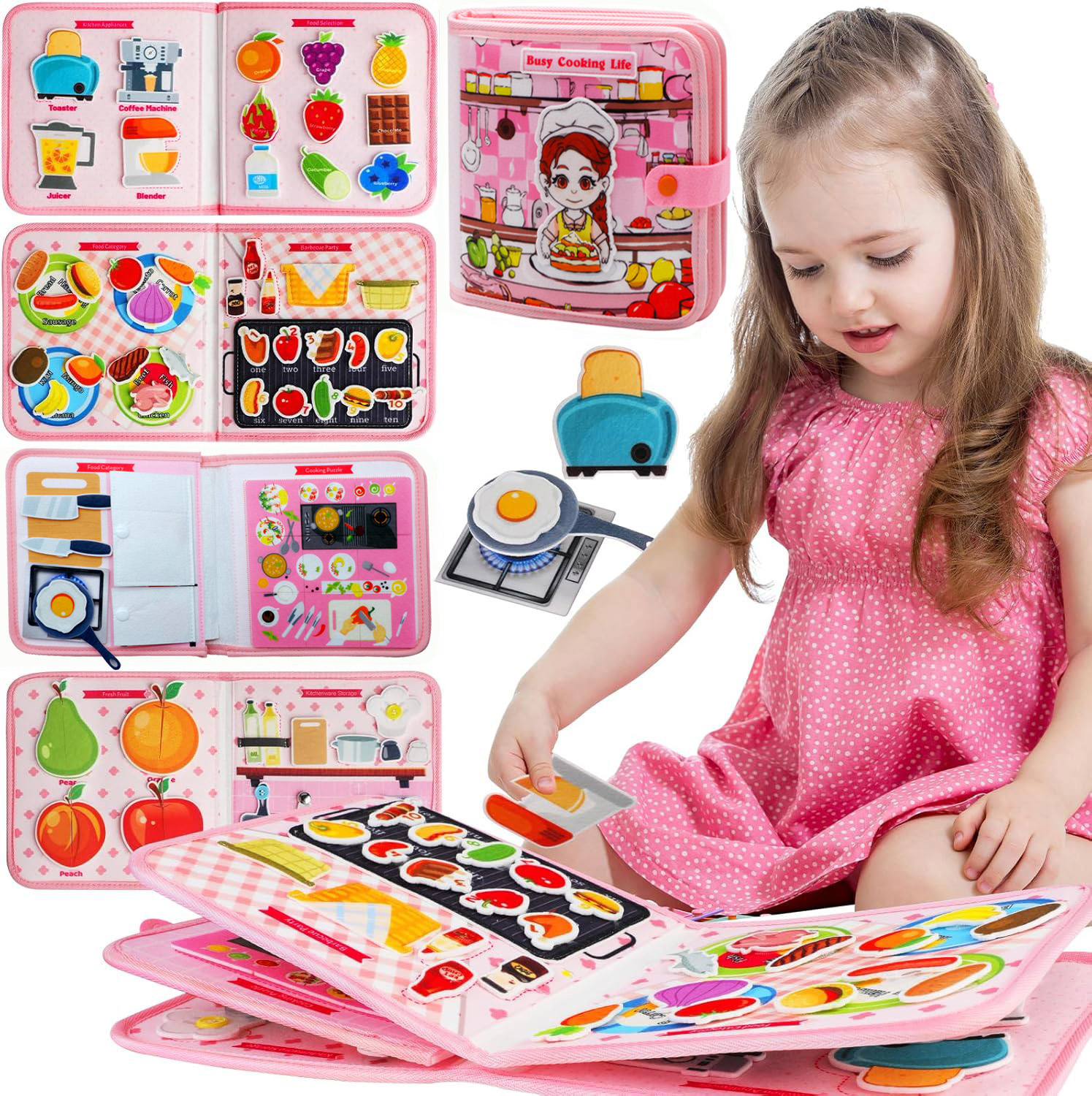 Toddler Busy Board Montessori  - Travel Accessories For Toddlers ulasan dan harga