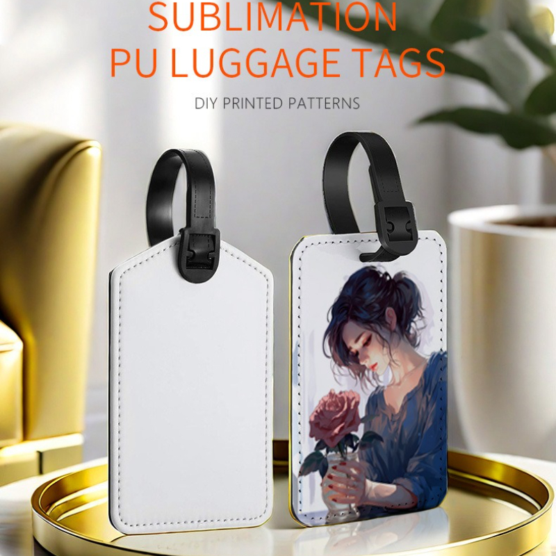 Customized Picture PU Leather  - Luggage Tag Leather ulasan dan harga