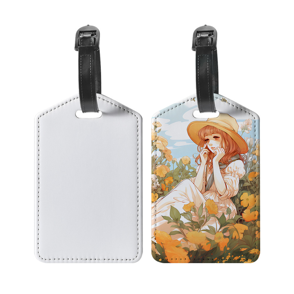 Customized Picture PU Leather  - Luggage Tag Leather ulasan dan harga