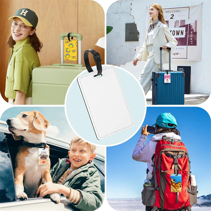Customized Picture PU Leather  - Luggage Tag Leather ulasan dan harga