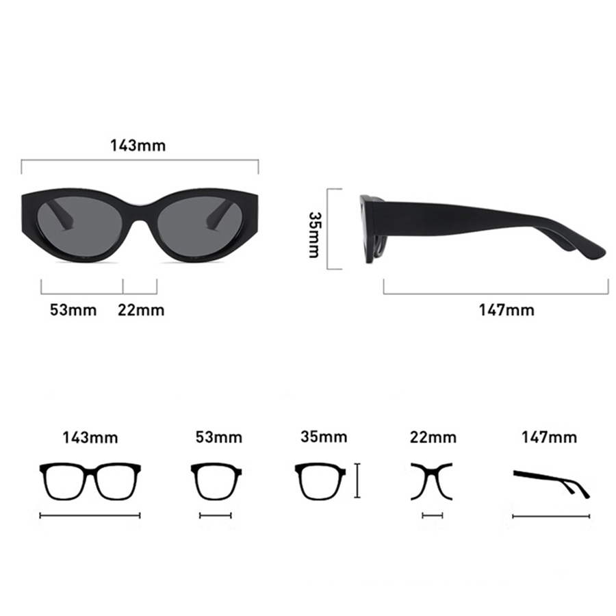 Women Men Classic Cat-Eye Pola - Quality Travel Accessories ulasan dan harga