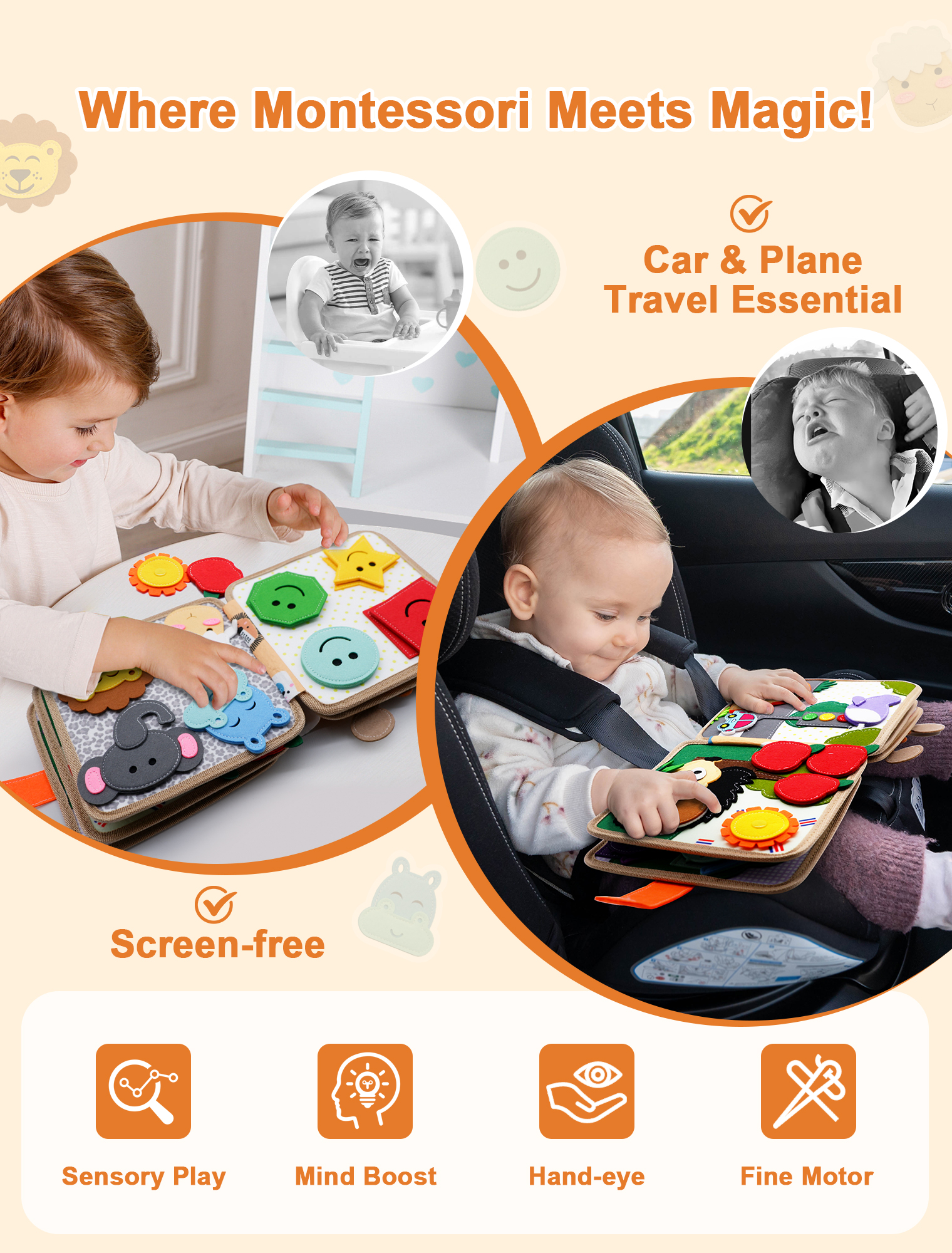 Montessori Busy Book for Toddl - Travel Accessories For Toddlers ulasan dan harga