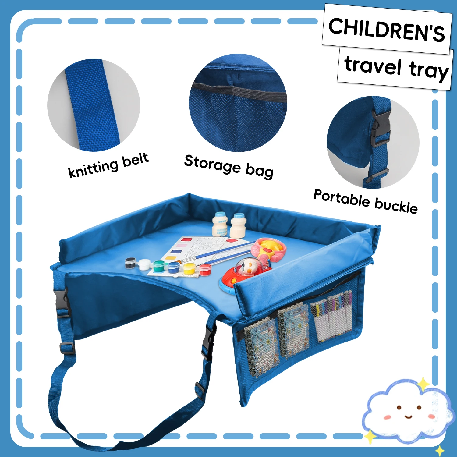 3-in-1 Kids Travel Tray with i - Travel Accessories For Toddlers ulasan dan harga
