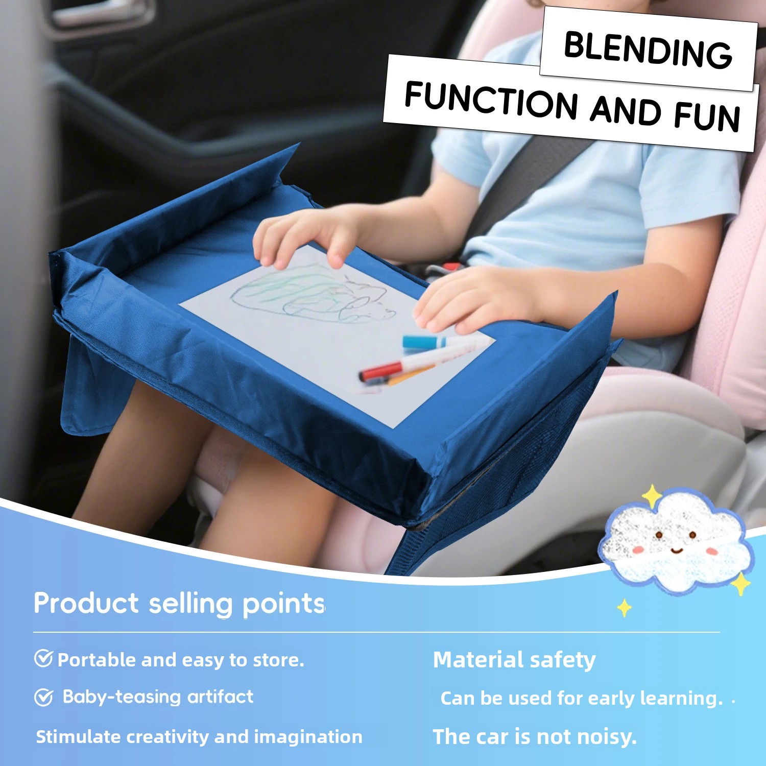 3-in-1 Kids Travel Tray with i - Travel Accessories For Toddlers ulasan dan harga