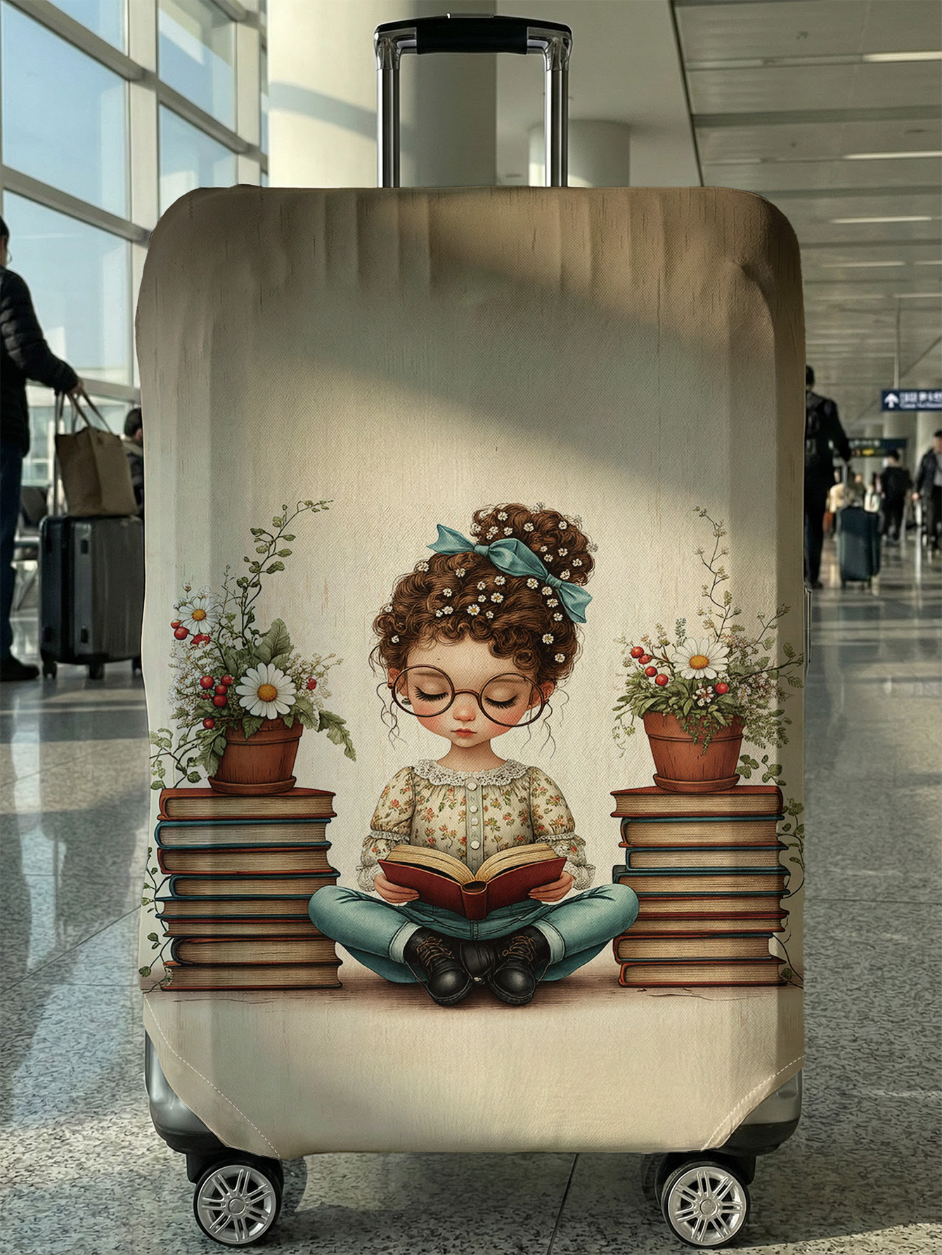 Reading Girl Book Flower Lugga - Travel Reading Accessories ulasan dan harga