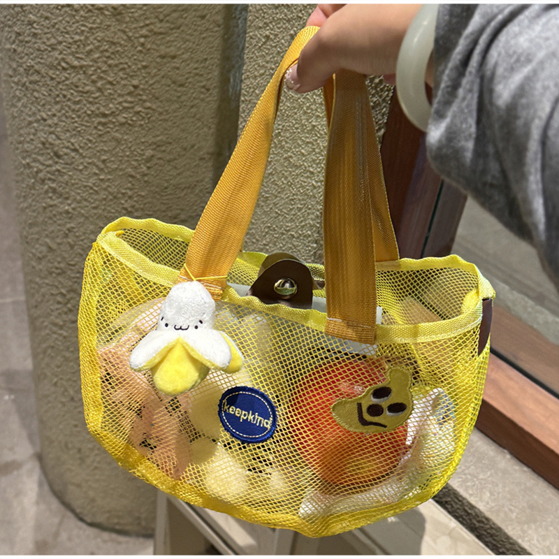 Cute Apple Mesh Handbag Niche  - Travel Accessories Toiletries ulasan dan harga