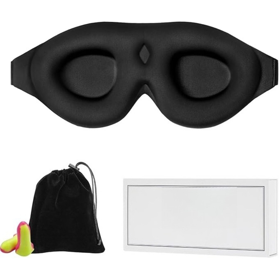 Sleep Mask Memory Foam Contour - Earplug Set Foam ulasan dan harga
