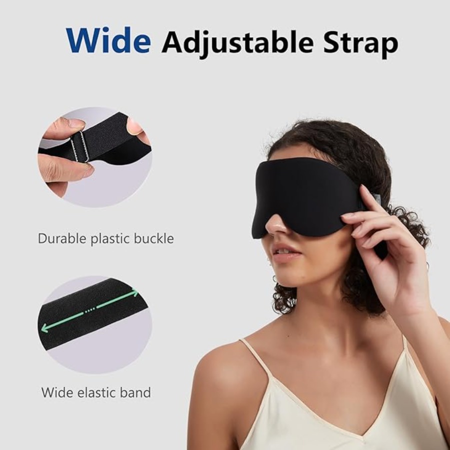 Sleep Mask Memory Foam Contour - Earplug Set Foam ulasan dan harga