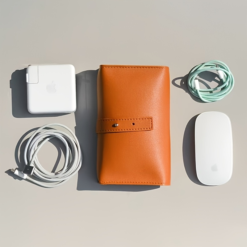 Data Cable Storage Bag PU Leat - Travel Ziplock Bags ulasan dan harga