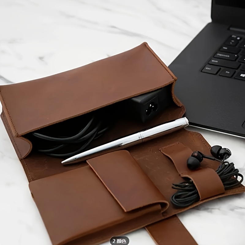 Data Cable Storage Bag PU Leat - Travel Ziplock Bags ulasan dan harga
