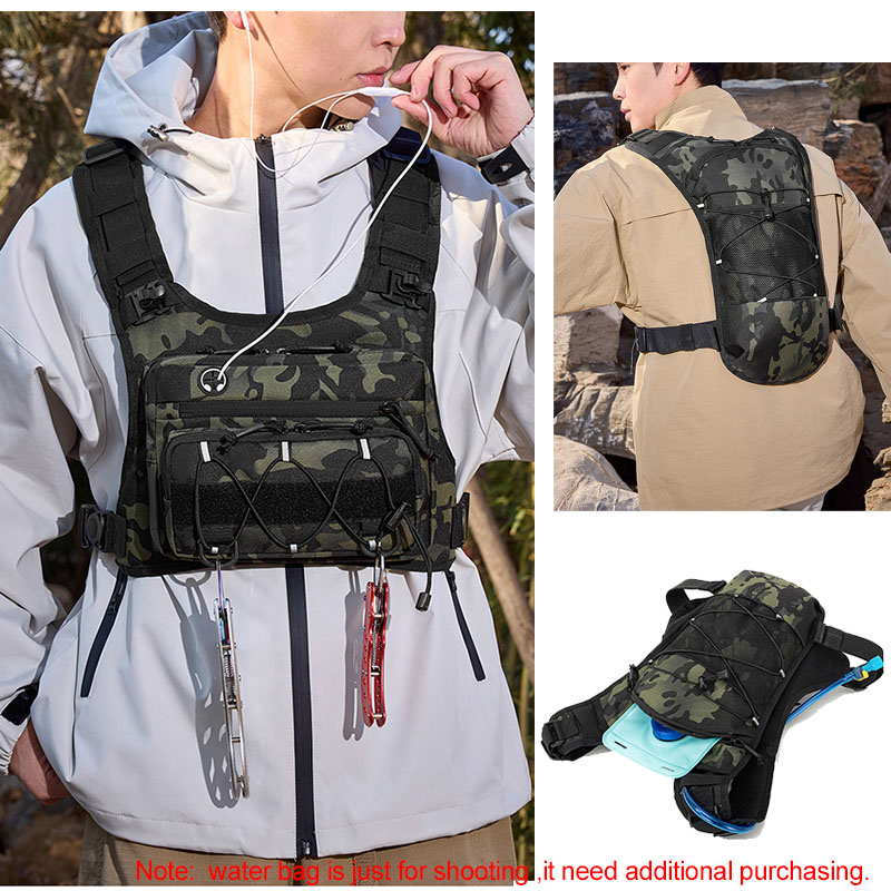 Tactical Bag Front Chest Rig V - Hydration Pack Backpack ulasan dan harga