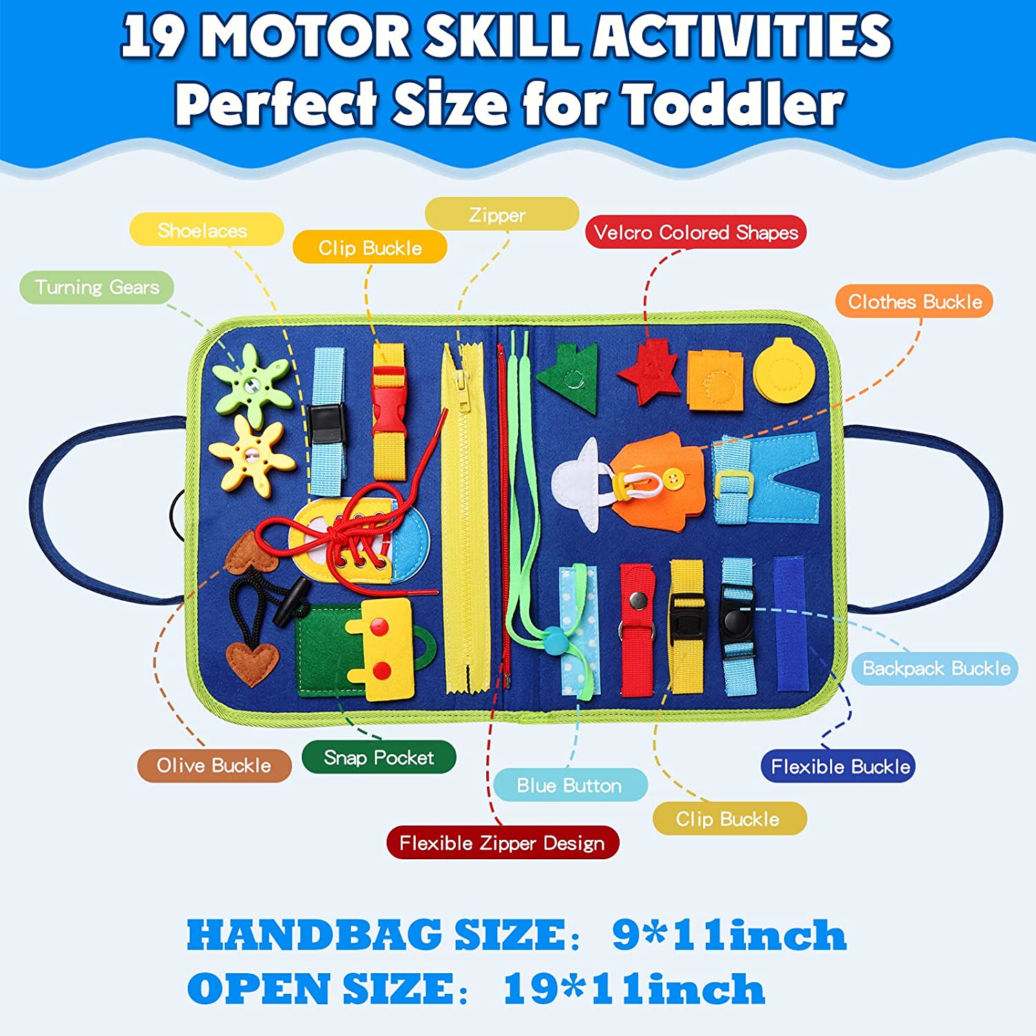 Montessori Busy Board for Todd - Travel Accessories For Toddlers ulasan dan harga