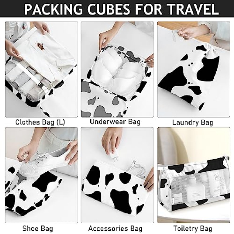 8 Set Packing Cubes for Travel - Travel Accessories Toiletries ulasan dan harga