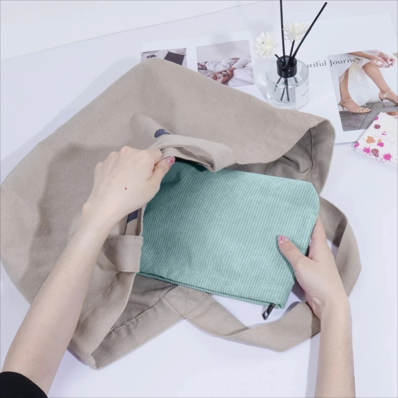 Corduroy Travel Cosmetic Bag P - Travel Accessories Toiletries ulasan dan harga