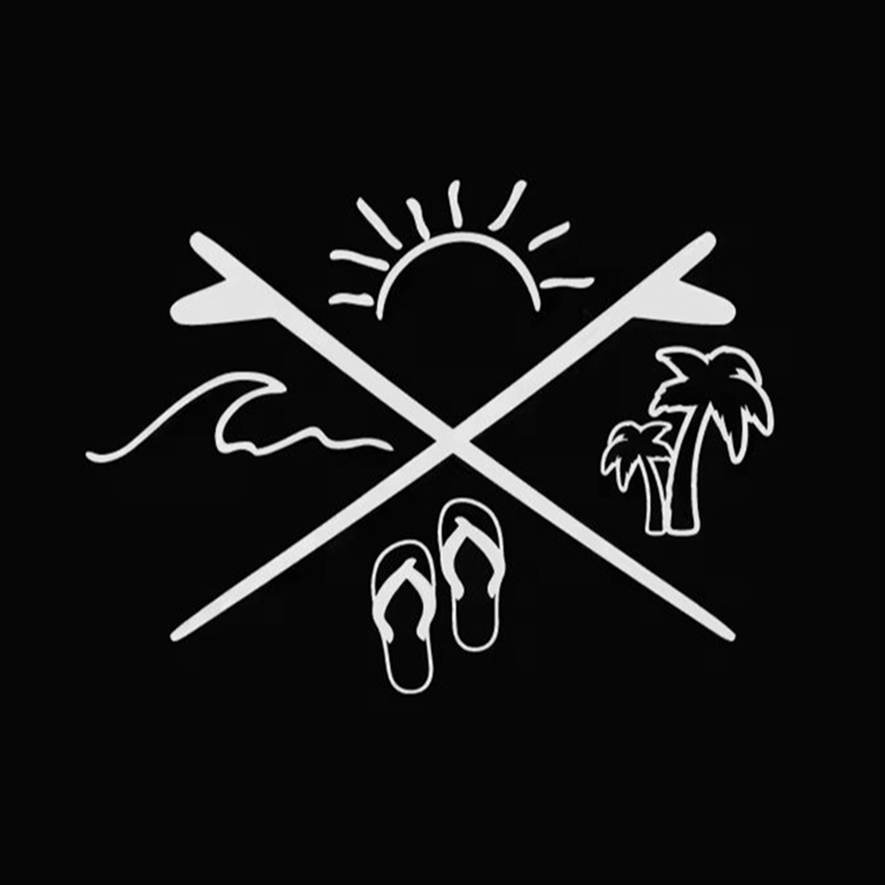 Summer Surf Vinyl Car Stickers - Travel Van Accessories ulasan dan harga