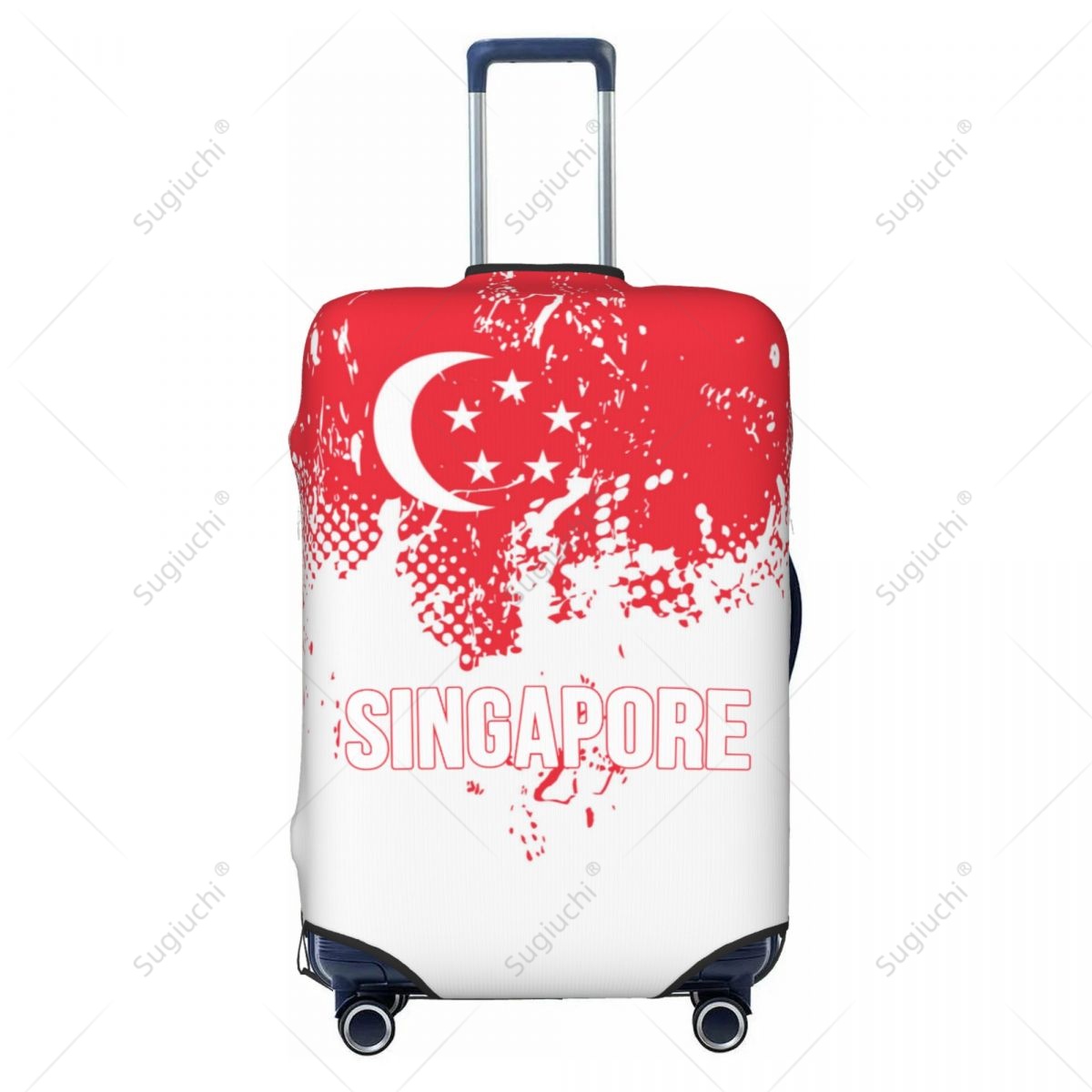 Singapore Flag Luggage Cover S - Travel Accessories Singapore ulasan dan harga