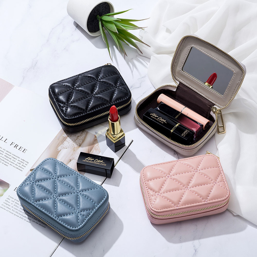 New PU Lipsticks Storage Bag W - Travel Ziplock Bags ulasan dan harga